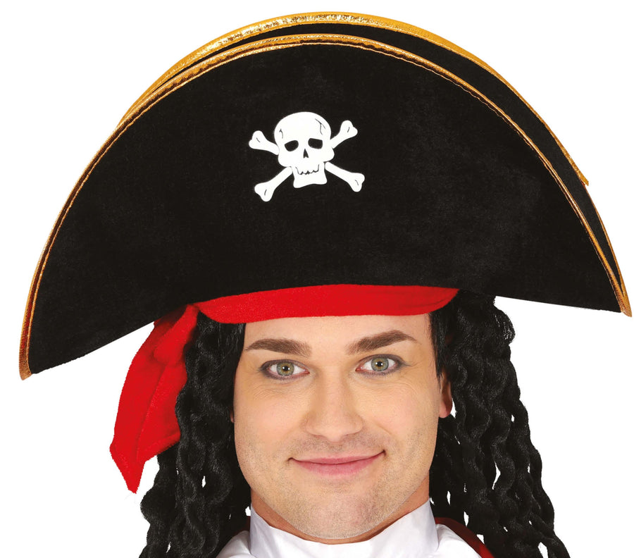 Piratenhut für Erwachsene mit Totenkopf