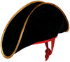 GP13760 – Pirat Dreispitz Hut Schwarz Rot – Farbe: Schwarz