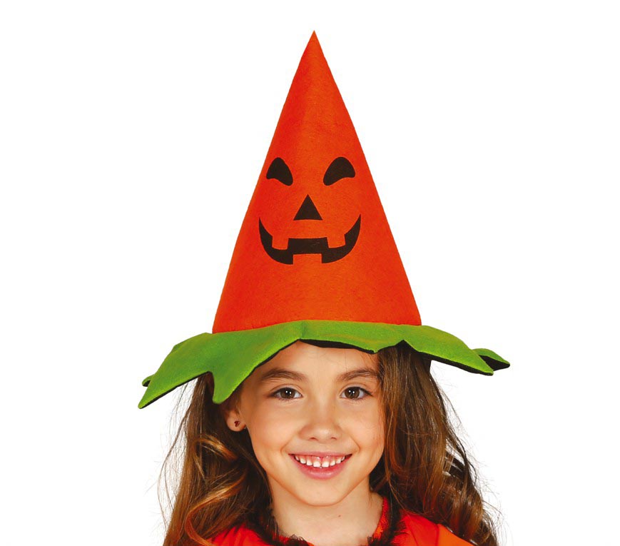 Kürbis Hut für Mädchen orange Halloween
