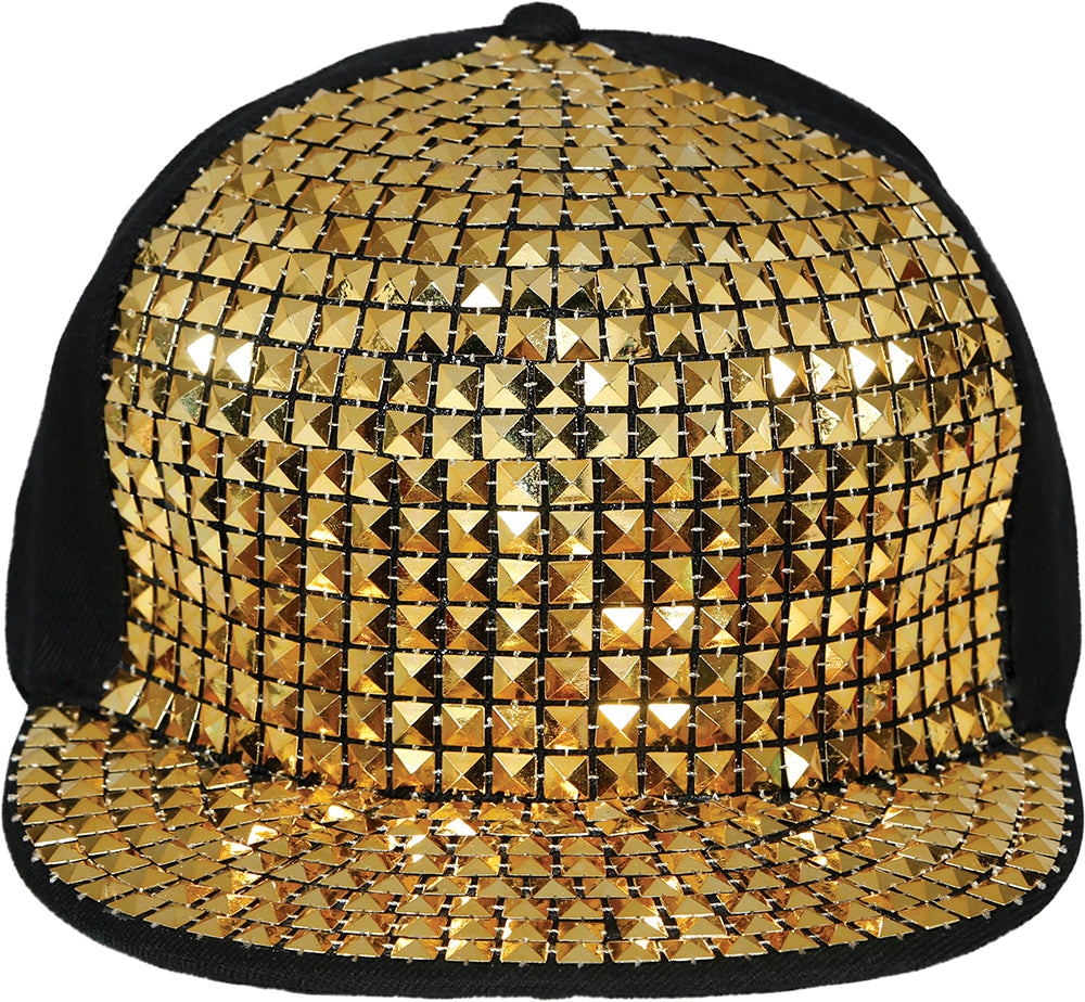 GP13789 – 90s Goldene Hip Hop Mütze – Farbe: Gold / Schwarz