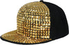 GP13789 – 90s Goldene Hip Hop Mütze – Farbe: Gold / Schwarz