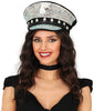 GP13790 – Karneval Polizei Diamanten Mütze – Farbe: Silber / Schwarz
