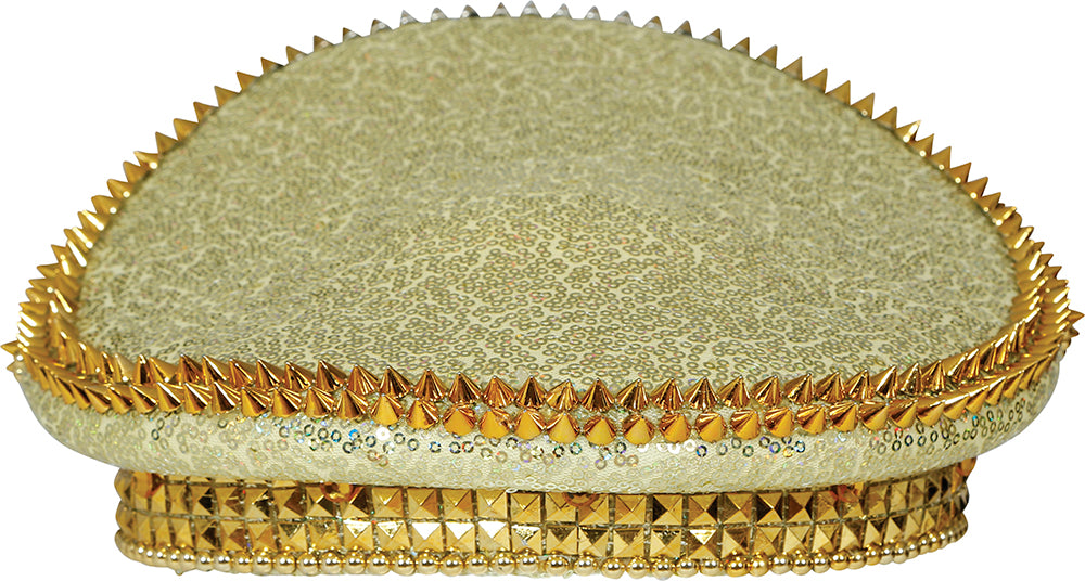 GP13792 – Karneval Kapitänsmütze Goldene Verzierungen – Farbe: Gold