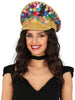 GP13793 – Karneval Cap Bunte Juwelen – Farbe: Gold / Mehrfarbig