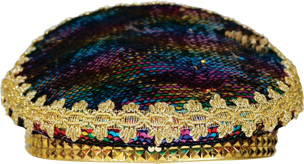GP13793 – Karneval Cap Bunte Juwelen – Farbe: Gold / Mehrfarbig