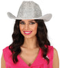 GP13796 – Junggesellenabschied Glamour Cowboy Hut – Farbe: Silber