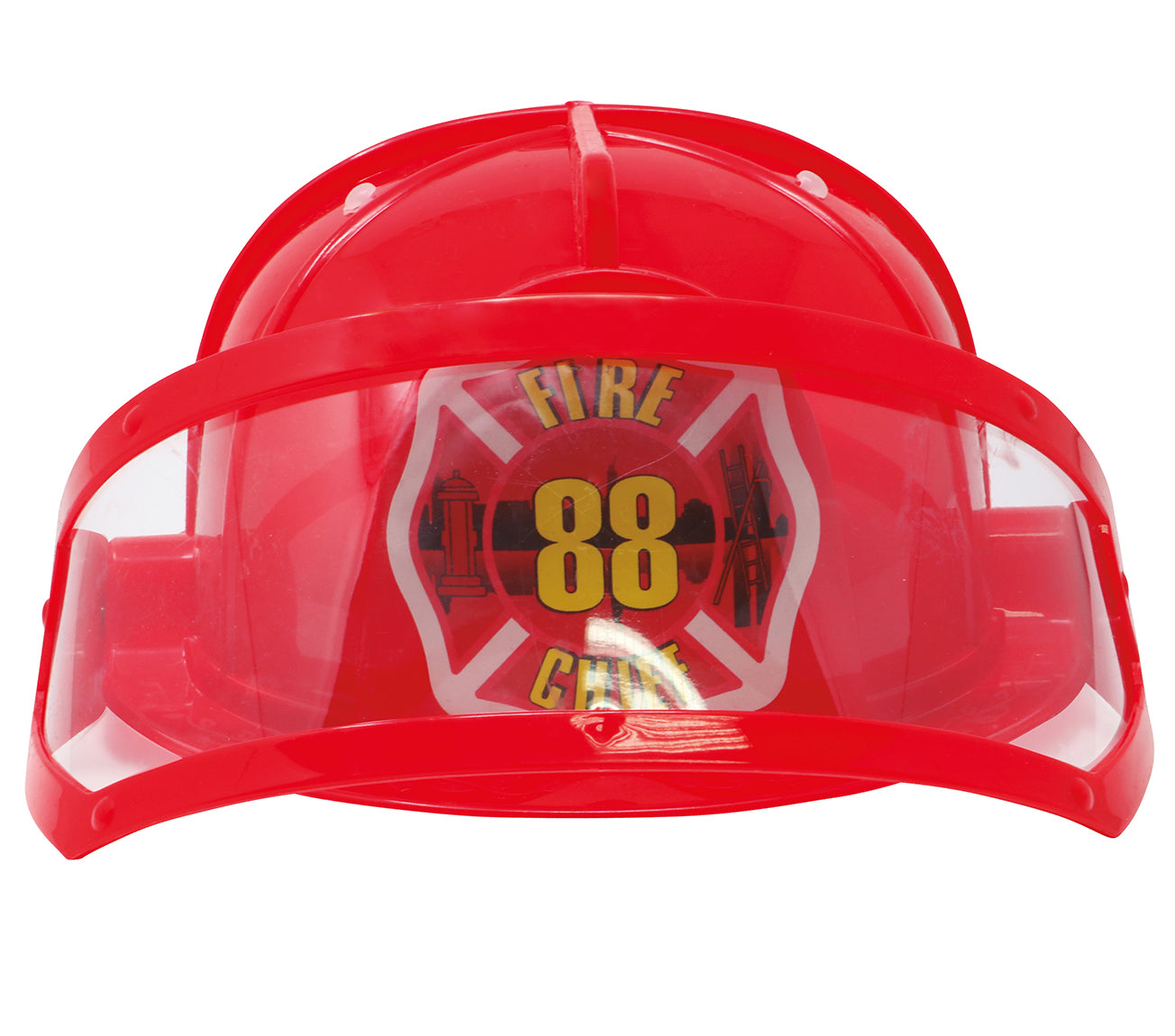 GP13798 – Feuerwehrprofi Helm Rot Kostüm – Farbe: Rot
