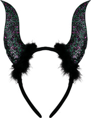 Teufelshörner Haarreif für Damen mit Glitzer, Bild 3