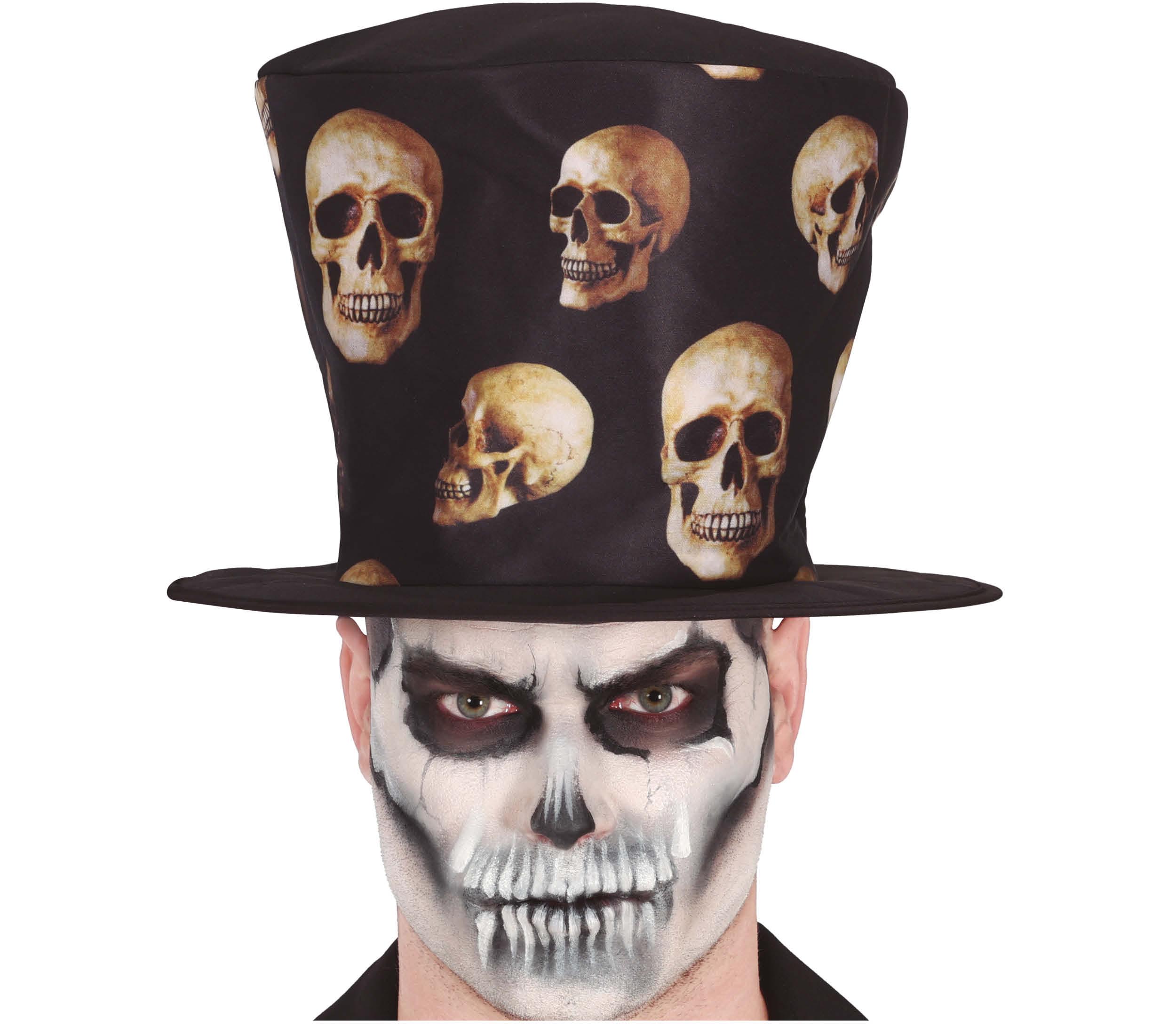 GP13804 – Voodoo Totenkopf Zylinderhut Halloween – Farbe: Schwarz