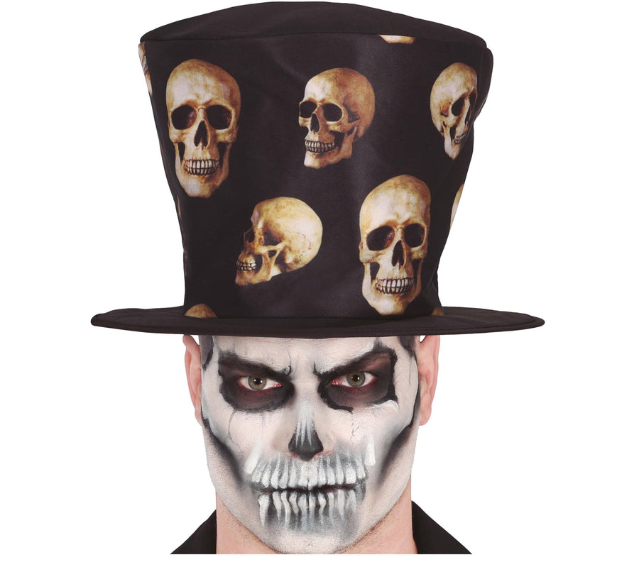 GP13804 – Voodoo Totenkopf Zylinderhut Halloween – Farbe: Schwarz, Ansicht 2