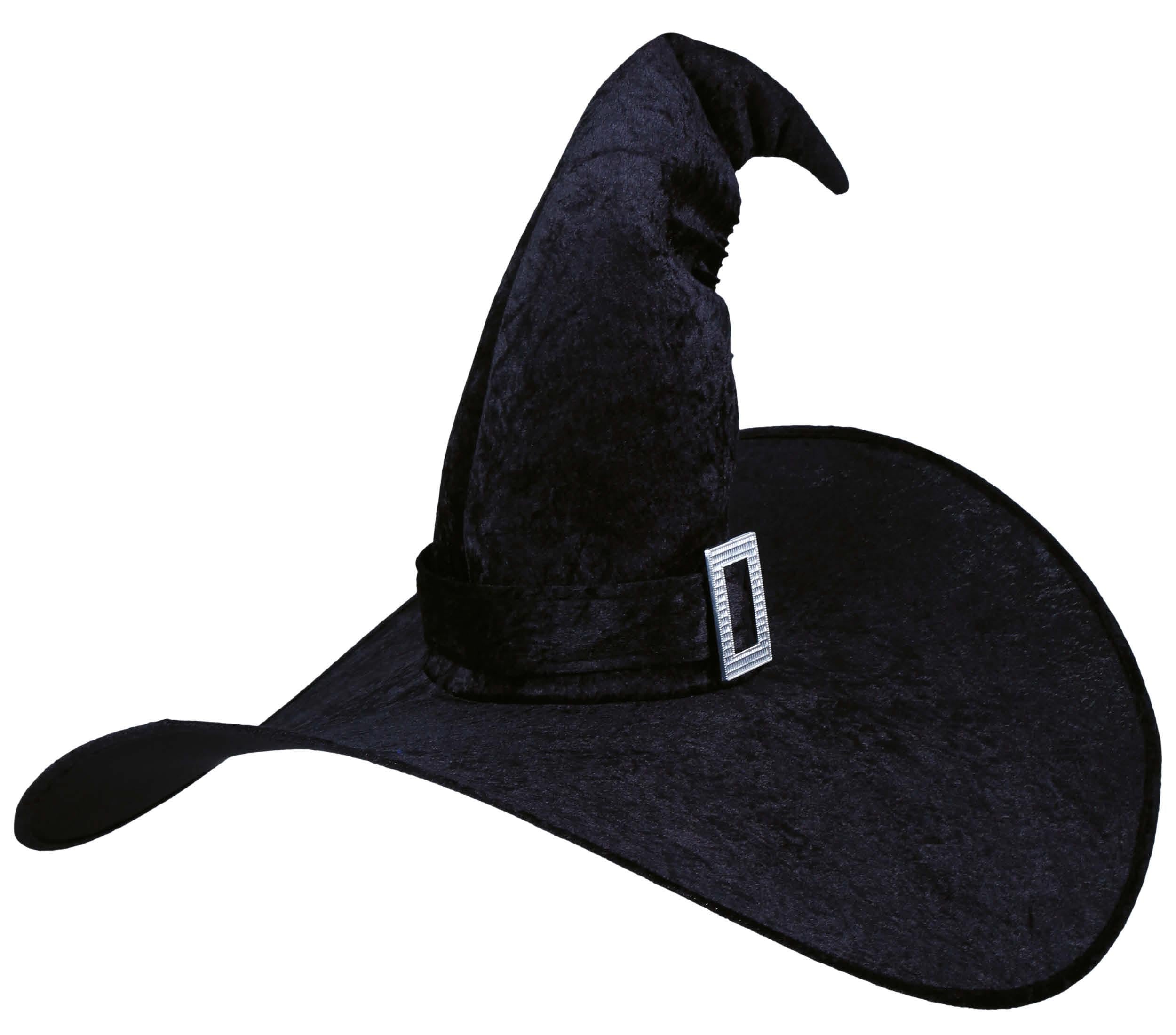 GP13807 – Hexe Kostüm Hut Halloween Zubehör – Farbe: Schwarz