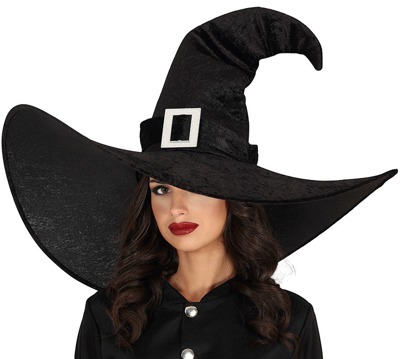 GP13807 – Hexe Kostüm Hut Halloween Zubehör – Farbe: Schwarz