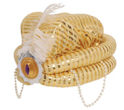 Maharaja Turban für Erwachsene gold, Bild 3