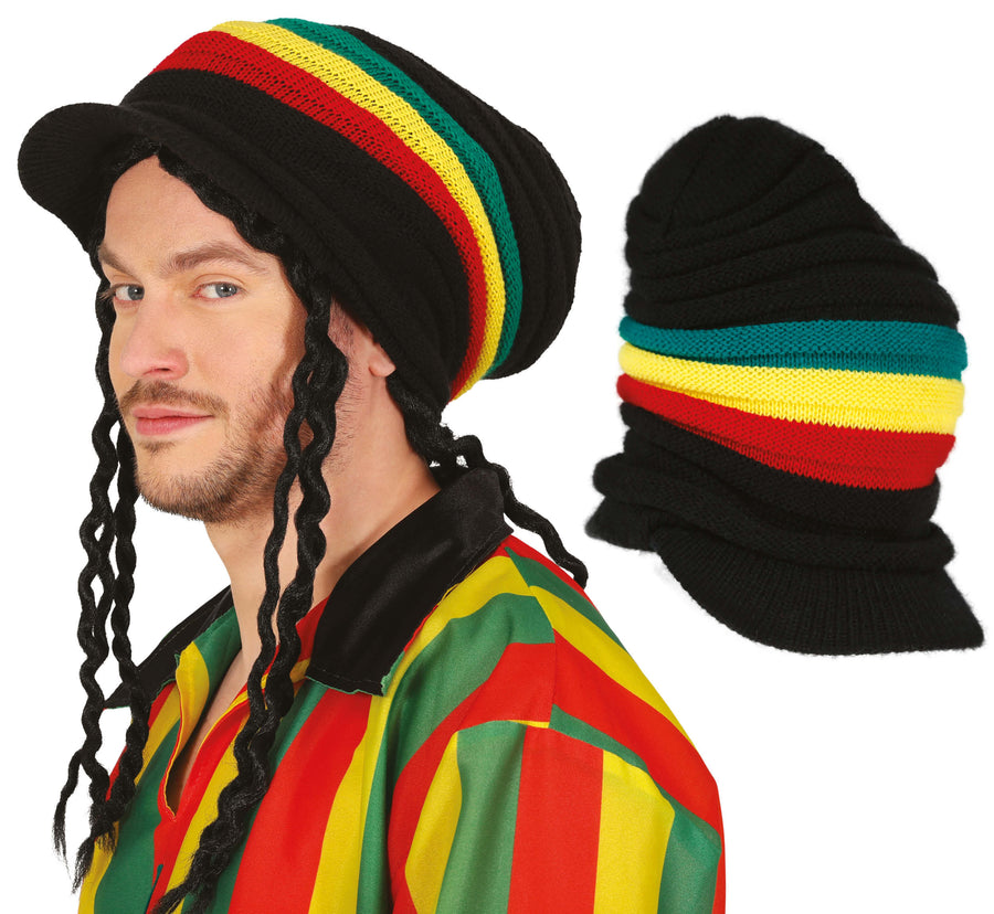 GP13818 – Rastafari Stil Vielfalt Schirmmütze – Farbe: Mehrfarbig, Ansicht 2