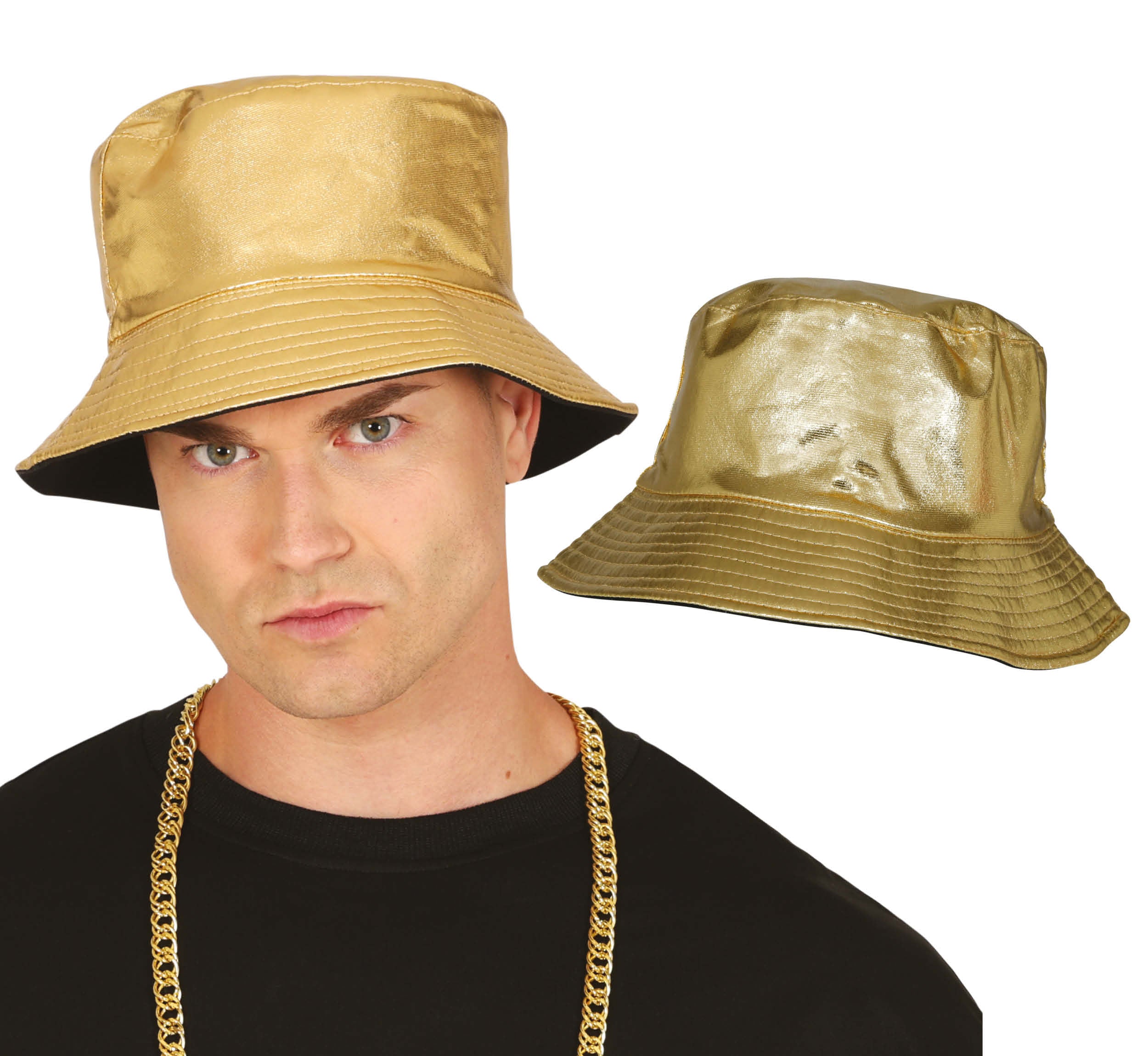 GP13819 – 90s Style Retro Hut Gold Metallic – Farbe: Gold
