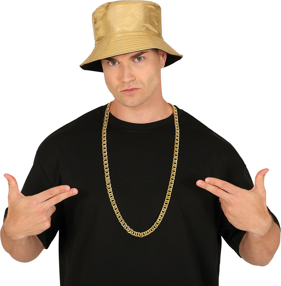 90s Style Retro Hut Gold Metallic