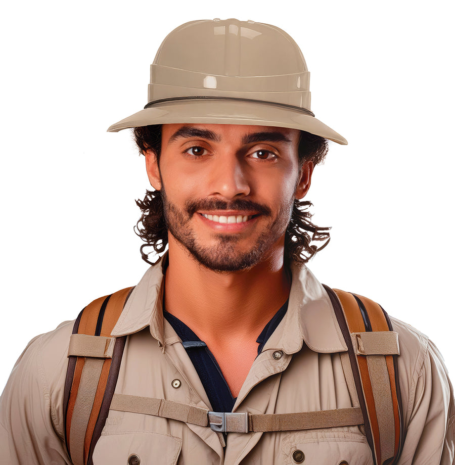 Tropenhelm für Erwachsene beige Safari