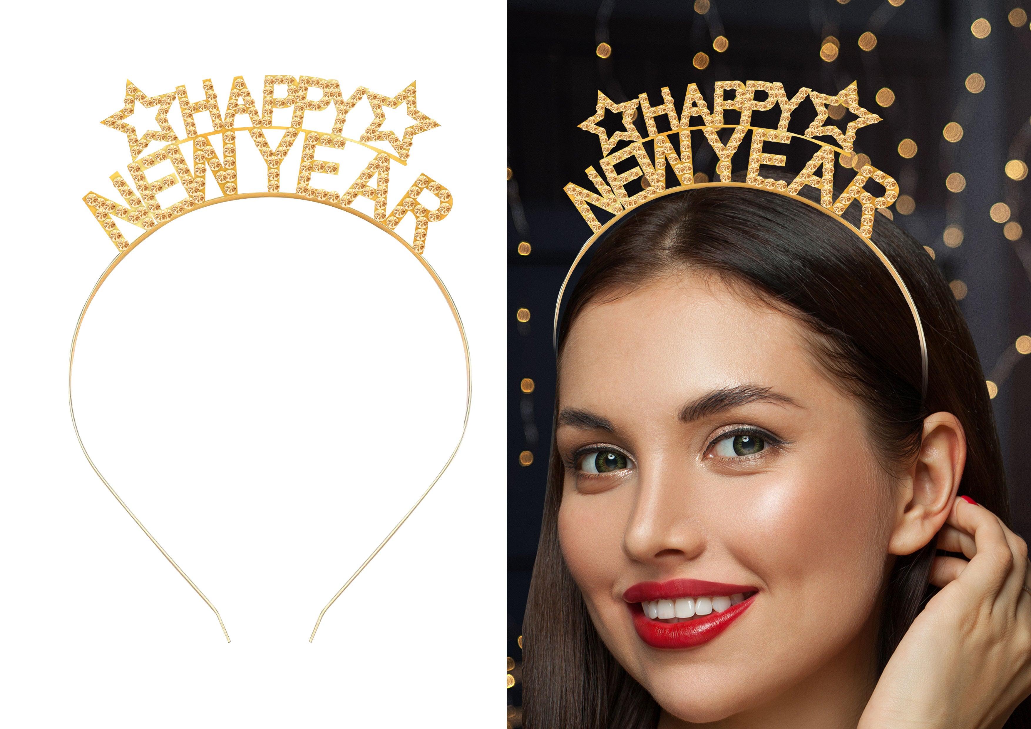 GP13873 – Silvester Diadem Glitzer Krone – Farbe: Gold