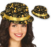 GP13879 – Silvester Gala Partyhut Glänzend – Farbe: Schwarz / Gold