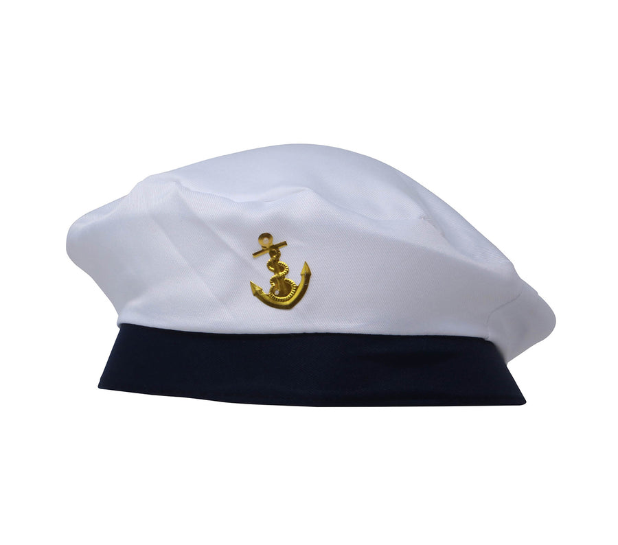 GP13904 – Matrosen Anker Maritim Kostüm Kappe – Farbe: Weiß, Ansicht 2