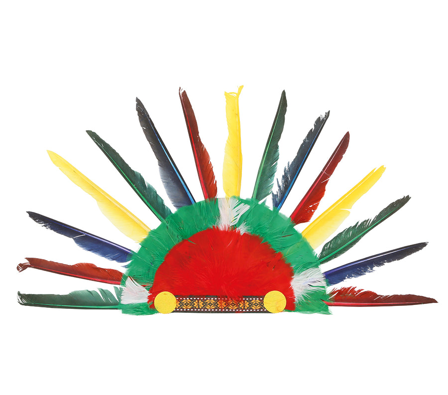 GP13910 – Indische Headdress Karneval Deluxe – Farbe: Mehrfarbig, Ansicht 2