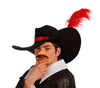 GP13929 – Musketier Bandit Hut Rote Feder – Farbe: Schwarz