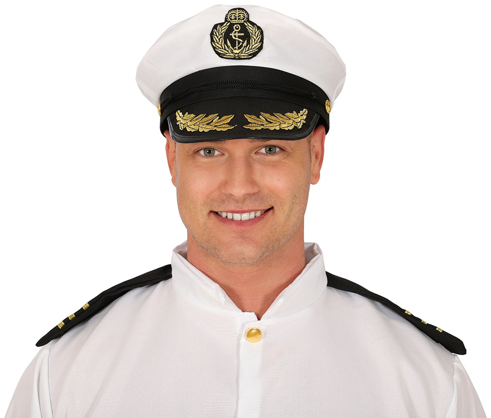 GP13958 – Matrosen Admiral Hut Kapitän Marine – Farbe: Weiß