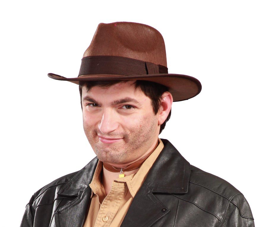 Abenteurer Hut für Erwachsene braun Fedora