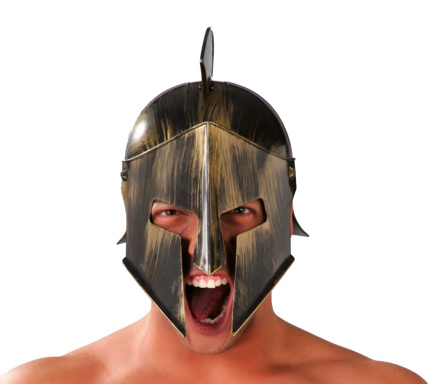 Spartaner Helm für Herren bronze