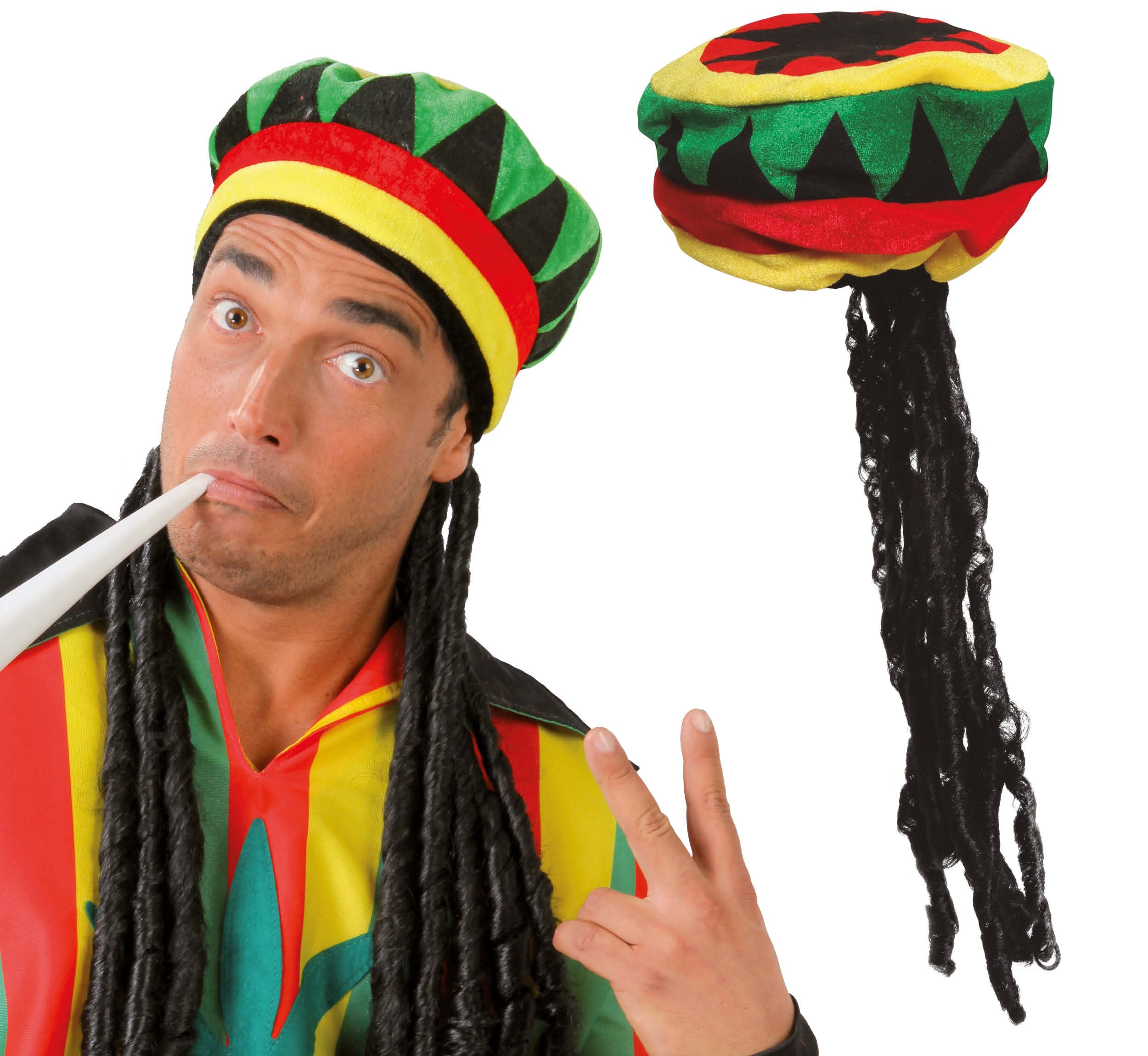 GP13986 – Rastafari Dreadlocks Mütze Karibische – Farbe: Mehrfarbig