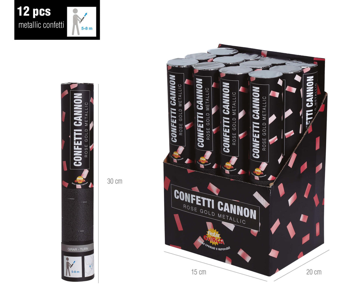 GP14003 – Geburtstagsfeiern Konfetti Kanone – Farbe: RosÉgold 