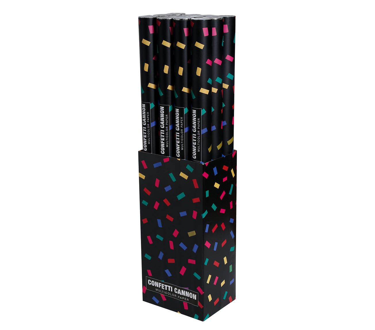 FFB0001 – Konfetti Kanone Party Popper 80cm – Größe: 2x Konfettikanone, 4x Konfettikanone, 6x Konfettikanone, 12x Konfettikanone