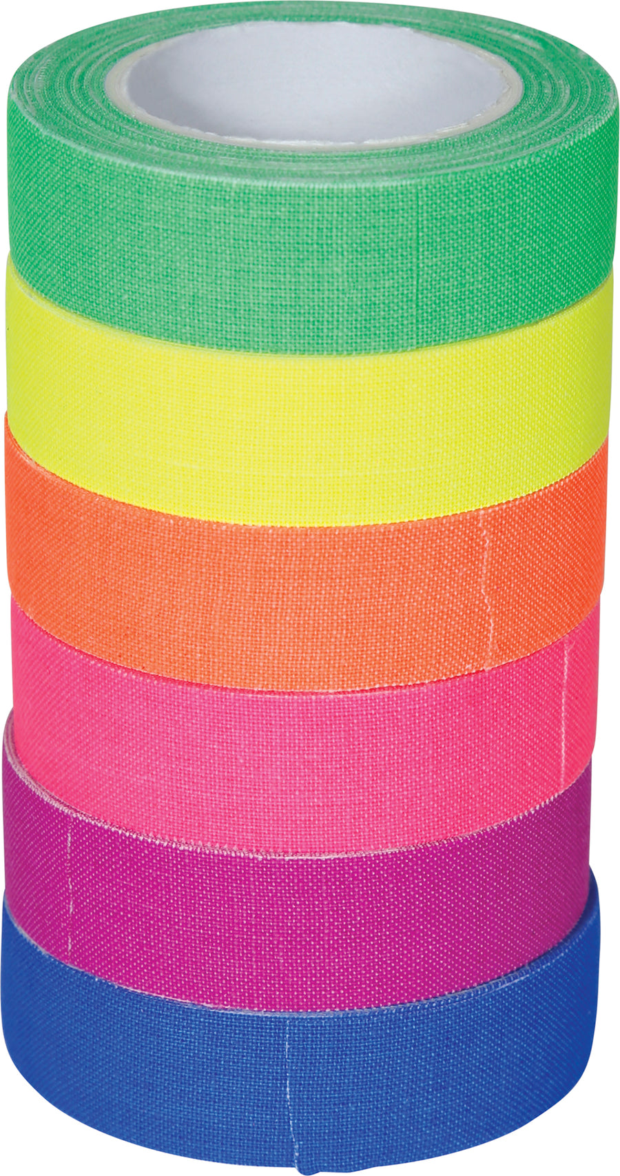 Neon Klebeband 6 Rollen 5 m bunt