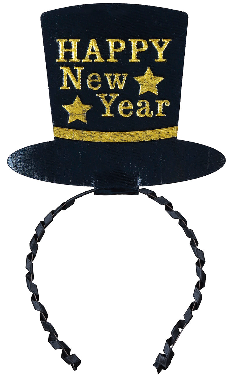 GP14302 – Silvester Hut Diadem Neujahr Accessoire – Farbe: Schwarz, Ansicht 2