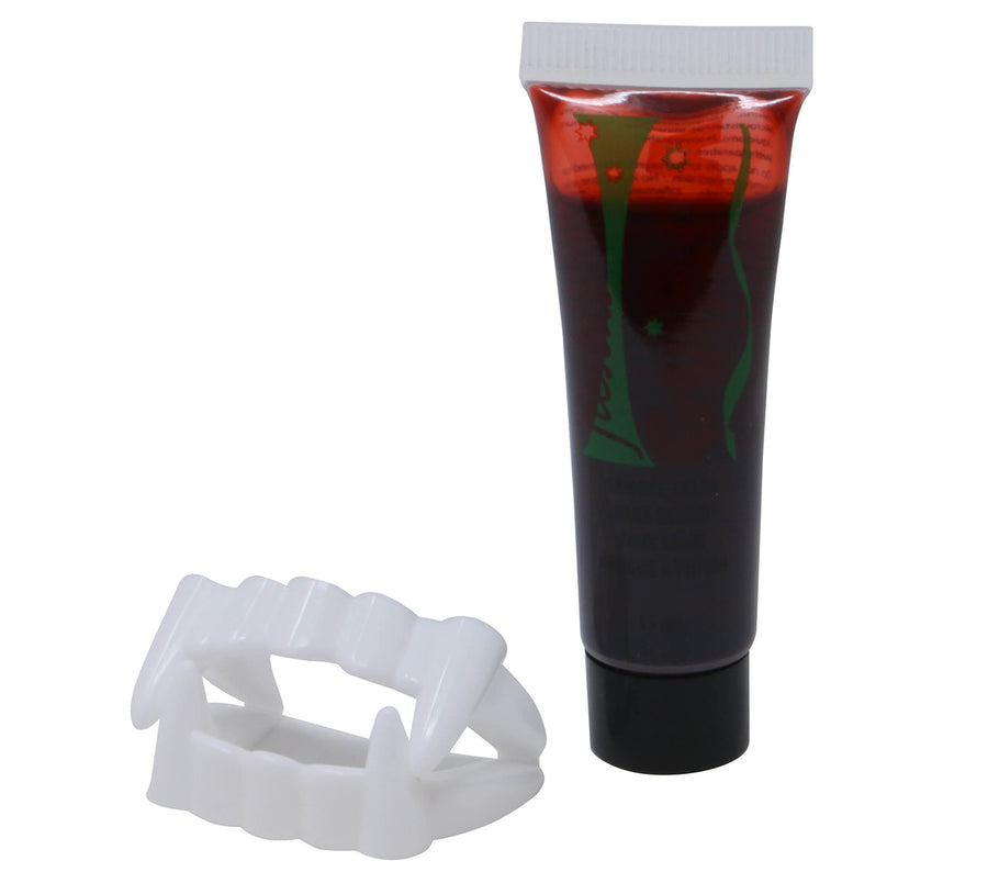 GP14892 – Vampir Zähne Halloween Partyzubehör – Farbe: Weiß, Ansicht 2