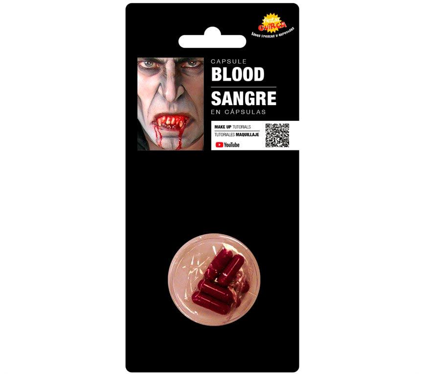 GP15045 – Zombie Halloween Vampire Blutkapseln – Farbe: Rot, Ansicht 2