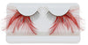 GP15064 – Halloween Fantasie Wimpern Rot Gefieder – Farbe: Rot
