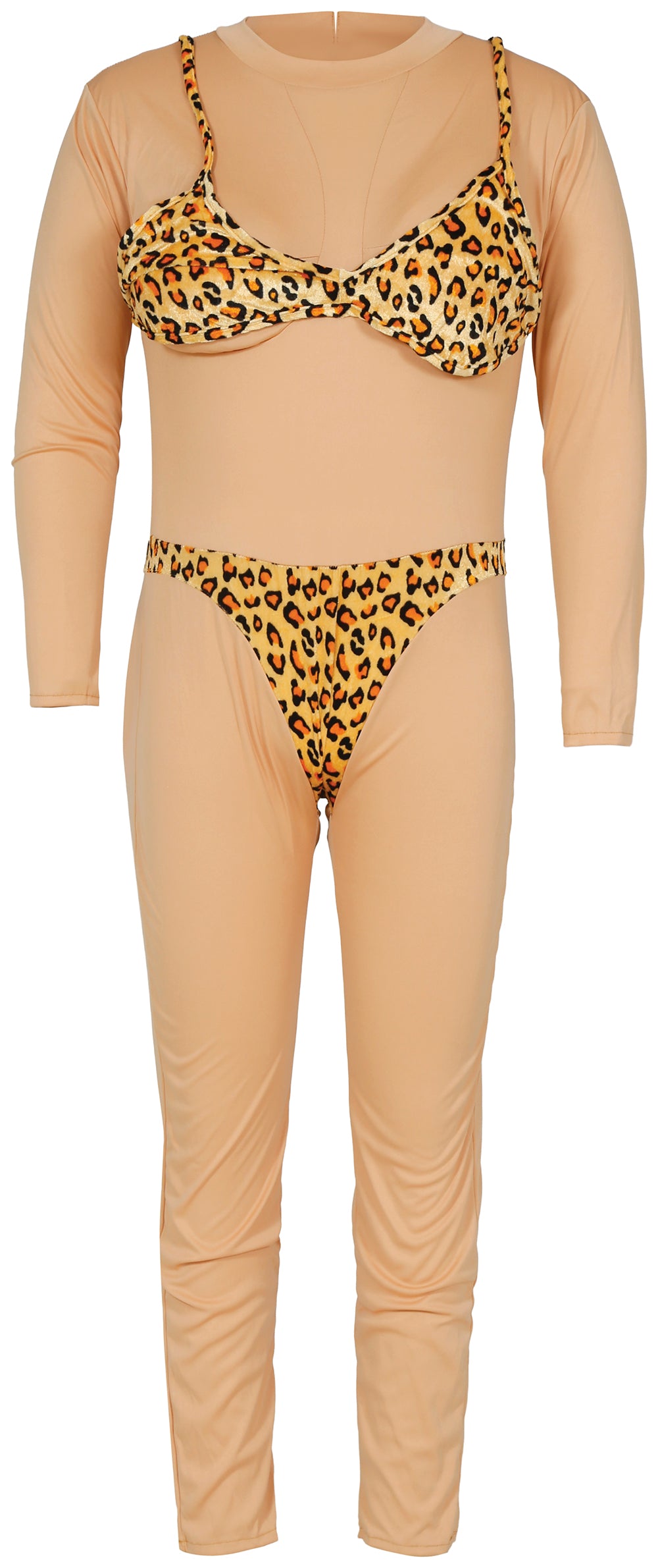 GP79640 – Bikini Kostüm für Herren mit Leopardenmuster – Größe: 48 - 50 (M) – Farbe: Beige