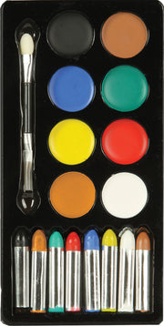 Clown Schminkset 17 teilig mit Farbpalette, Bild 3