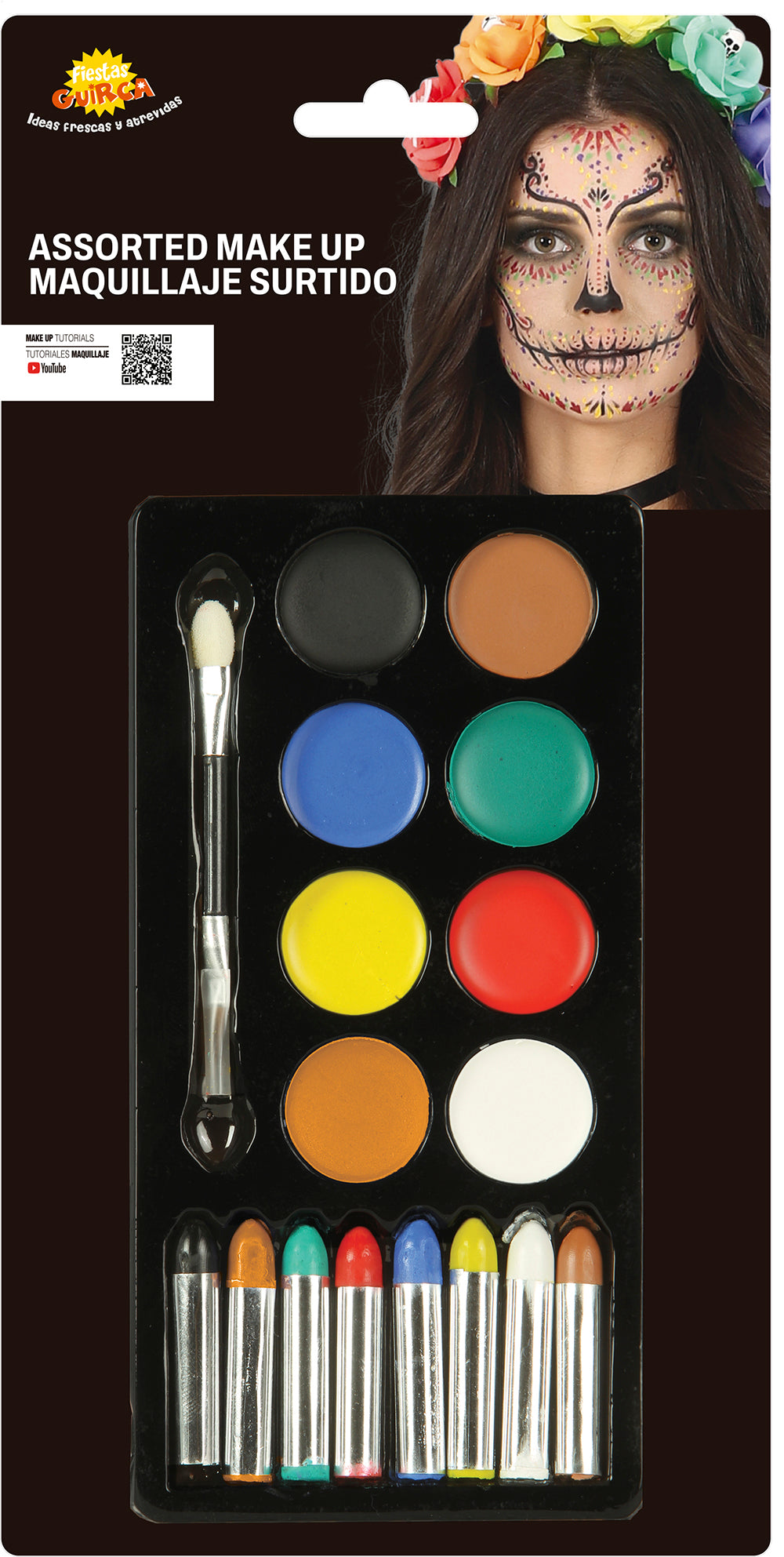 GP15394 – Clown Gesichtsbemalung Farbenpaletten – Farbe: Mehrfarbig
