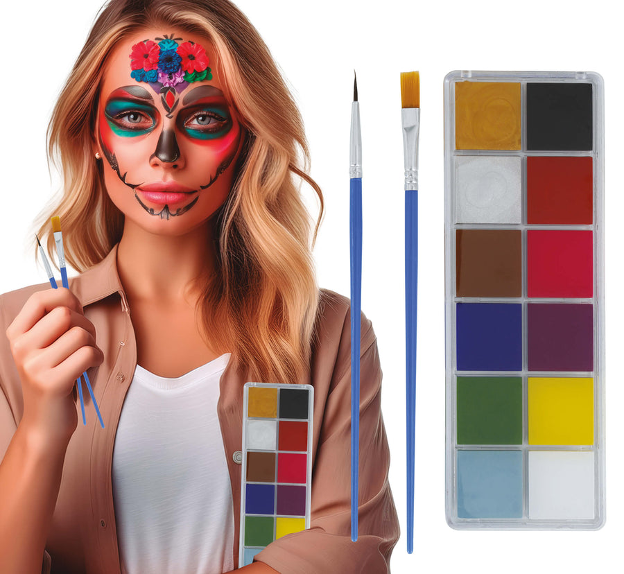 Schminkpalette 12 Farben ölbasiert