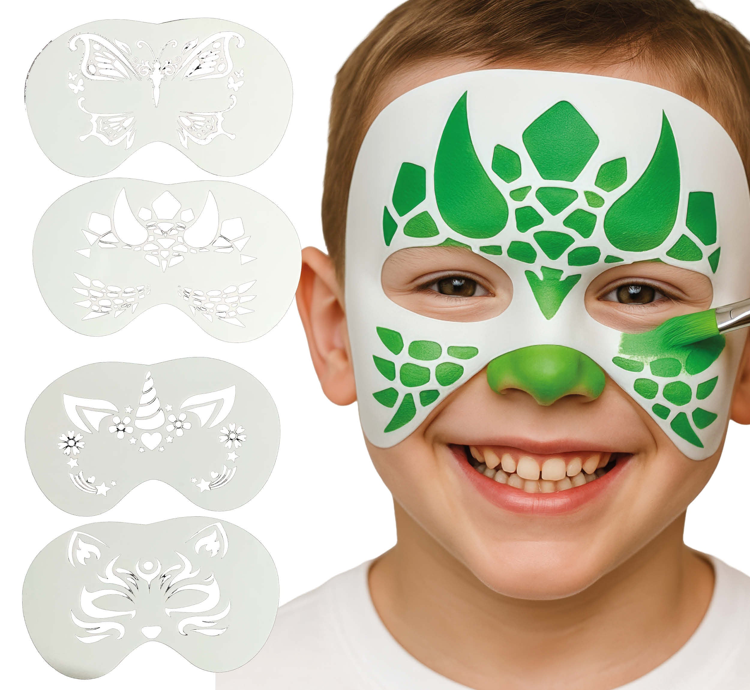 GP15566 – Tiermasken Schablonen Karneval – Farbe: Weiß