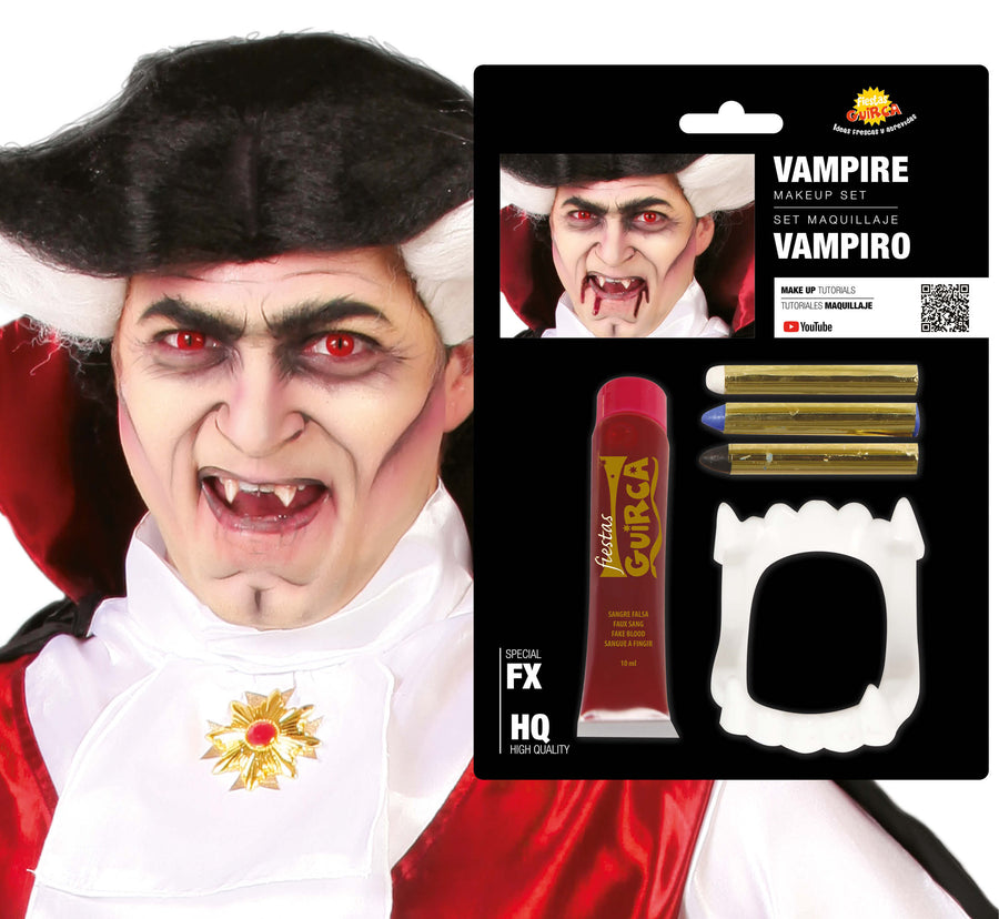 GP15591 – Vampir Halloween Make Up Set – Farbe: Mehrfarbig, Ansicht 2