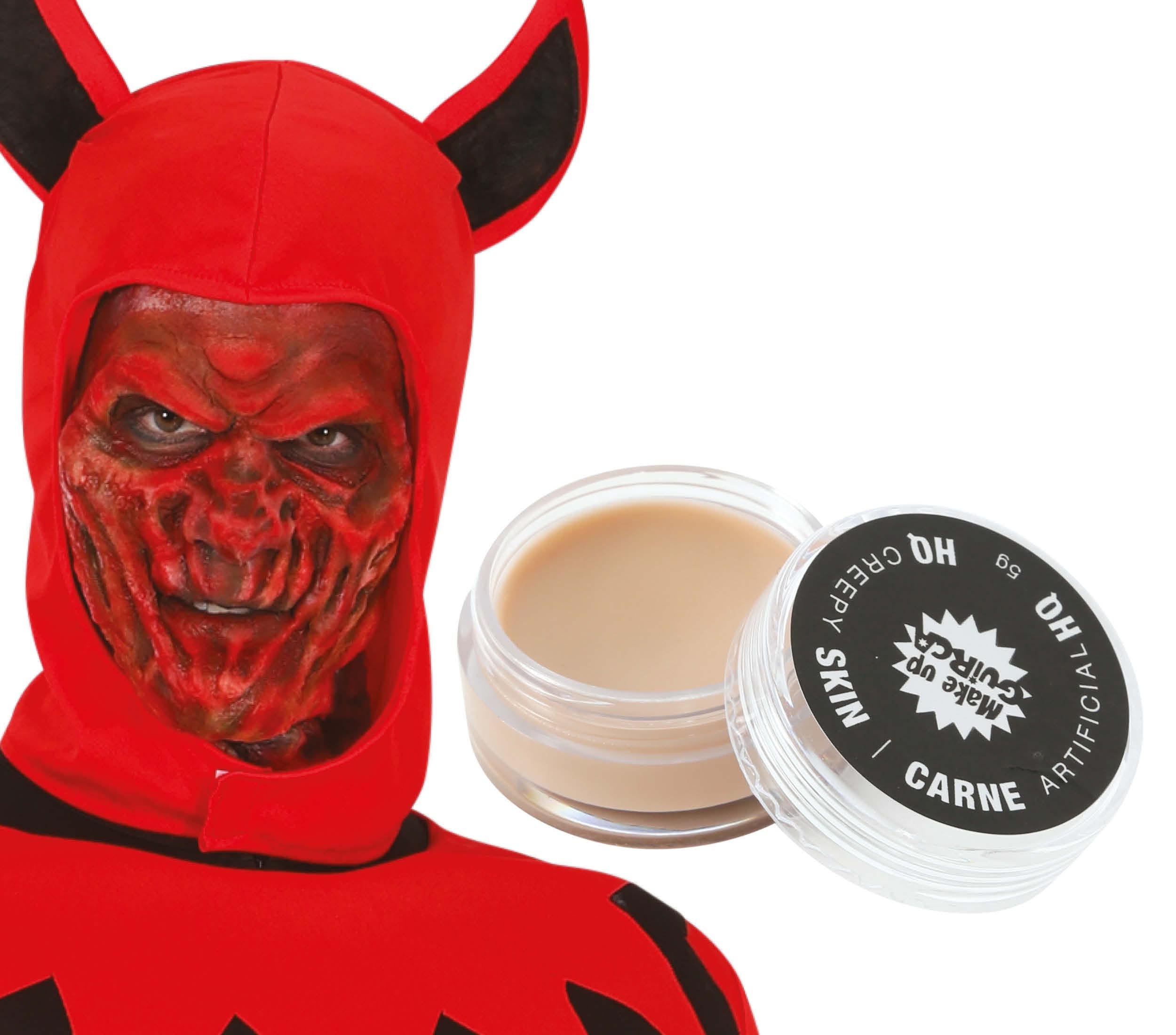 GP15710 – Halloween Dämon Horrormaske Kunsthaut – Farbe: Beige