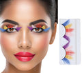 Regenbogen Wimpern für Damen bunt