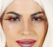 Regenbogen Wimpern für Damen bunt, Bild 5