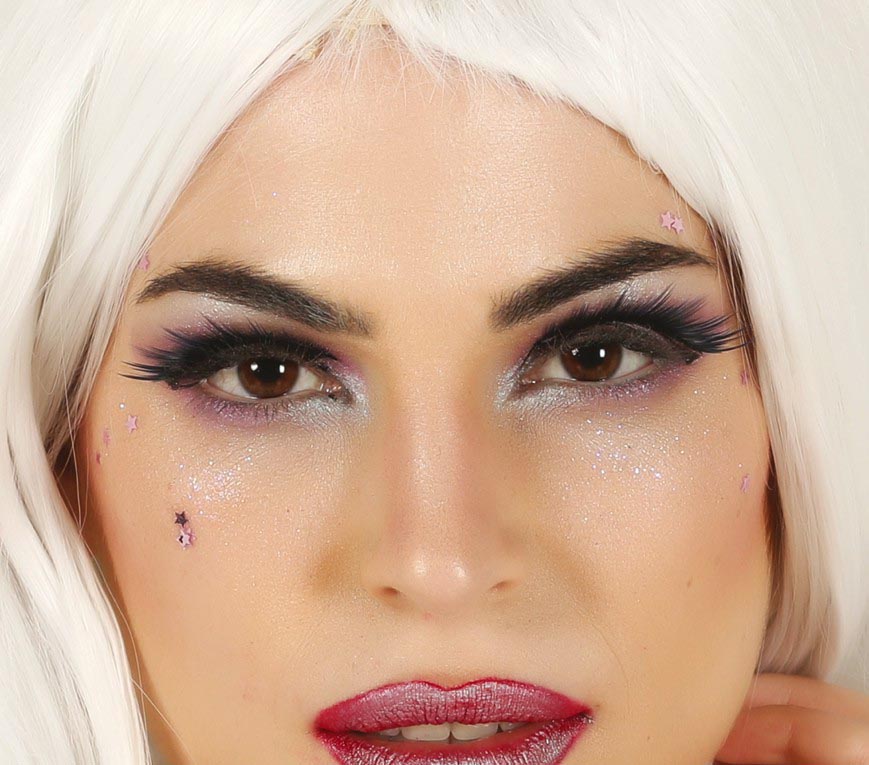 GP15758 – Halloween Wimpern Mystisch Schwarz – Farbe: Schwarz, Ansicht 2