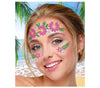 GP15766 – Hawai Blüten Festival Gesicht Aufkleber – Farbe: Mehrfarbig