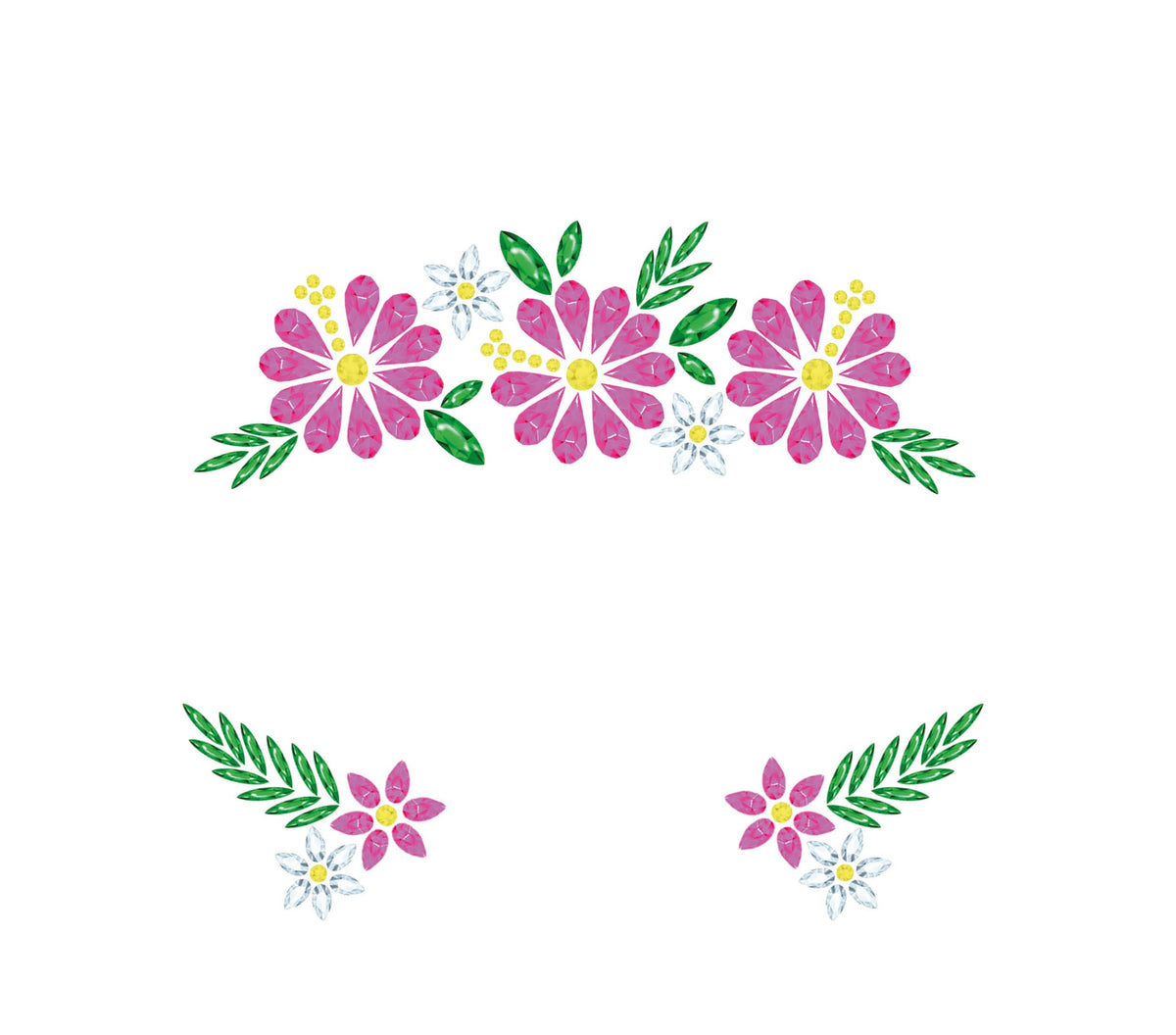 GP15766 – Hawai Blüten Festival Gesicht Aufkleber – Farbe: Mehrfarbig