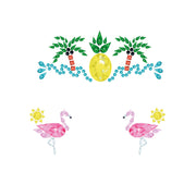 Flamingo Gesichtsschmuck für Damen Strasssteine, Bild 3